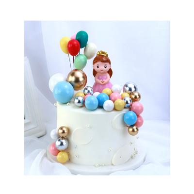 China High Grade Birthday Party Cake Dcoration Ins Style Happy Birthday Cake Topper Balls For Birthday Party Decorating Supplies Cake Decorations Ball Cheap Cake Topper for sale