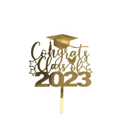 China Congratulations Class of 2023 Graduation Cake Topper Decorations 2023 Acrylic Graduation Girl Graduation Cake Toppers Cake Toppers For Graduate Theme Cake Decoration for sale