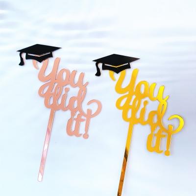 China Hot Sale Cake Topper Factory Supplied Acrylic Cake Topper Graduation Decoration Cake Topper For Birthday Party Wedding Anniversary Festival Decoration for sale