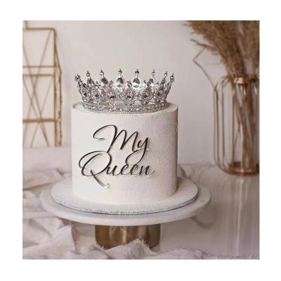 China Simple Design of 2023 Birthday Wedding Party Festival Decoration My Queen for Sweet Cake Decoration Birthday Party Girls Acrylic Toppers for Cake Wedding Cake Topper for sale