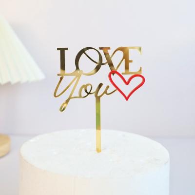 China Valentines Day Party For Girls Love Theme Valentine's Day Cupcake Topper Birthday Party Cake Decorations Baking Supplies Wedding Cake for sale