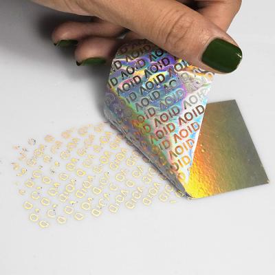 China Void Holographic Laser Counterfeit Waterproof Warranty Anti If Tampered Void Hologram Security Sticker for sale