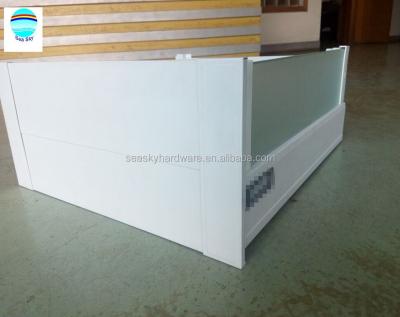 China Modern double wall drawer with glass side for sale