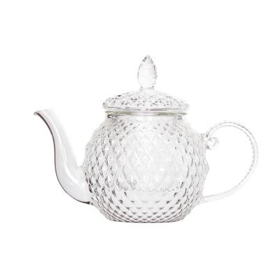 China Viable Wholesale Chinese Coffee and Borosilicate Glass Teapot Tea Sets High Temperature Resistant Teapot for sale