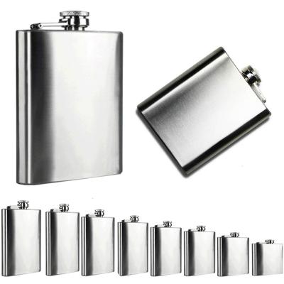 China Custom Alcohol 2 4 6 8oz Laser Welded Flask Whiskey Wine Male Jar Bottle Portable Pocket Box Set Stainless Steel Hip Flasks Outer Flasks for sale