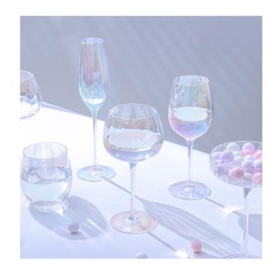 China Viable Wholesale Glassware Colored Tumbler Wine Glasses Water Glass Squeezed Blue Glass Tumblers for sale