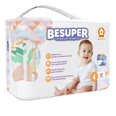 China Besuper Free Sample Printed CE BRC OEKO ISO Baby Disposable Diaper for sale