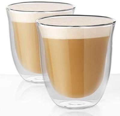 China Viable Export In Europe Express Double Wall Glass Cup Double Wall Glass Cup With BSCI for sale