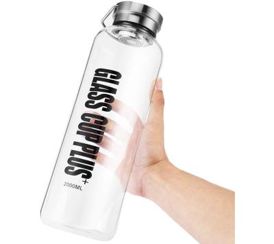 China Viable Suitable For Multiple Scenarios Custom Glass Water Bottle 400ML Cold Water Bottle for sale