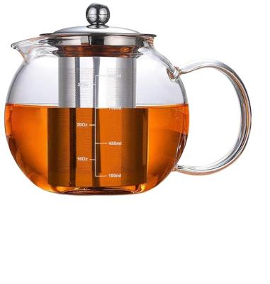 China Contemporary Glass Cup Double Wall Design New Multifunctional 600ml Luxury Glass Coffee Teapots for sale