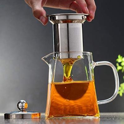 China Contemporary High Borosilicate Glass Teapot Heat Resistant Glass Teapots Jug Set With Glass for sale