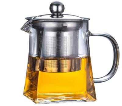 China Quality Guaranteed Contemporary Glass Teapot Handle Teapot 400ml Glass Jug Glass for sale