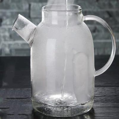 China Contemporary Suitable For Multiple Scenarios Glass Jugs With Handle 1500ml Gallon Jug Drinking Glass for sale