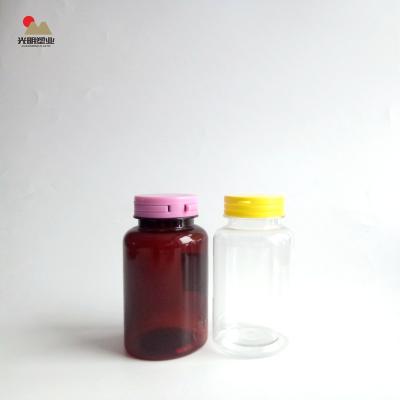 China China 250ml Colorful Pet Plastic Bottled Medicine Or Vitamin Food Factory With Ring Lid for sale