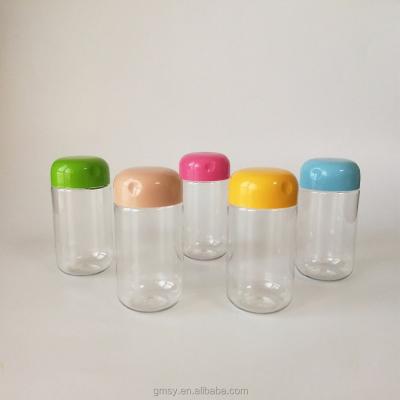 China High Quality Soft Food Candy 150ml PET Bottle With Color Lid for sale