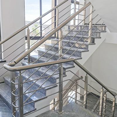 China Channel Modern Indoor Stair Railing Small Stainless Steel Tube Handrail Cable Railing Outdoor Handrail for sale