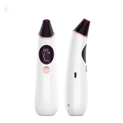 China Black Logo Head Facial Electric Microdermabrasion Removal Derma Suction Tool Kit Portable Smart Acne Plumbs Detergent Blackhead Remove Vacuum Camera for sale