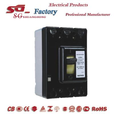 China High Standard Silver Copper BA51 BA57 3pole Russia Mold Case Plastic MCCB Circuit Breaker for sale