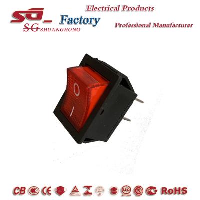 China KCD4 15A ON-OFF Switch Welding Machine Heater Momentary Rocker Switch KCD4 With Lamp Indicator for sale