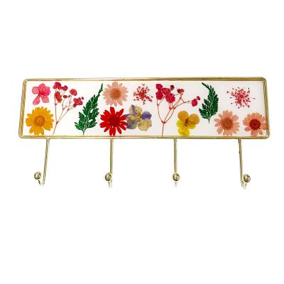 China Convenient Home Decor Metal Hanger Wall Coat Hangs Entryway Decorative Gold Clothes Rack Main Rack for sale