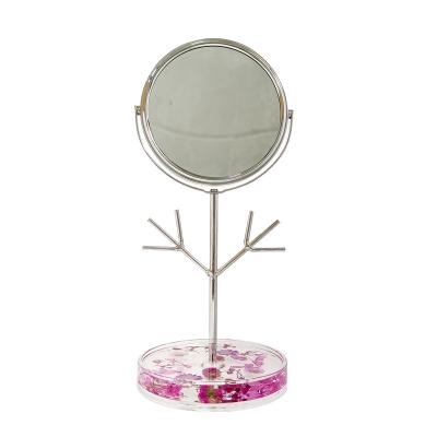 China K/D metal rack & Modern Jewelry Tree Metal Tray Earring Bracelet Necklace Holder K/D Disc Mirror Acrylic Display Holder for sale