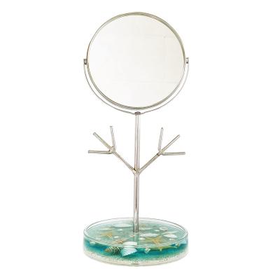 China K/D metal rack & Acrylic Tray Earring Ring Bracelet Mirror Display Stand Seashell Disk Holder Acrylic Tray Jewelry Stand Metal Tree for sale