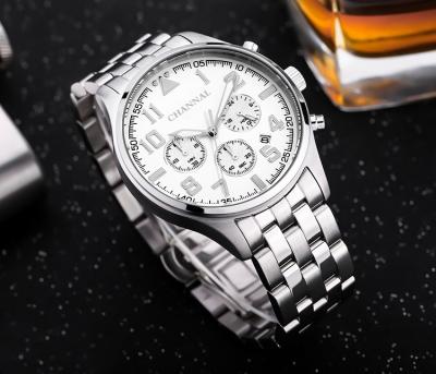 China Hot Selling Mens Watches Auto Date Classic Analog Business Fashionable Quartz Stainless Steel Men Watch OEM for sale