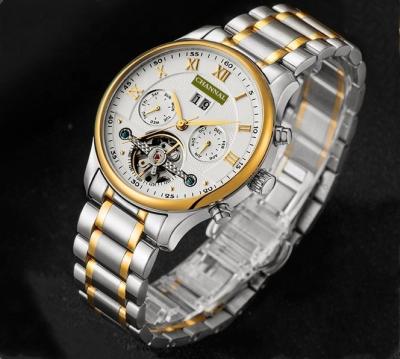 China 2020 Hot Popular Automatic Tourbillon Leather Wristwatches Automatic Date Mechanical Watches For Men for sale