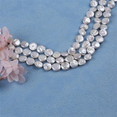 China Freshwater Pearl Loose Bead Beads 11*12mm Natural Coin Shape For Jewelry Making for sale