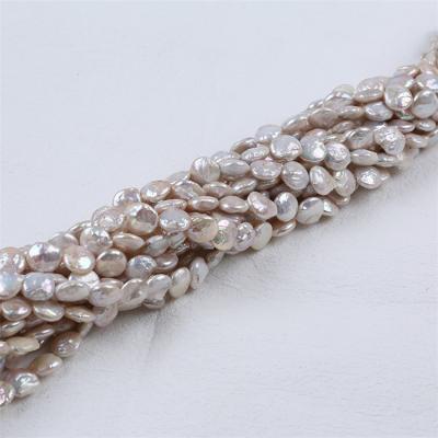 China Freshwater Pearl Loose Bead Beads 10*11mm Natural White Coin Shape For Jewelry Making for sale