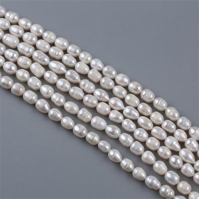 China Cheap Pearl 7-8mm Natural Rice Freshwater Pearl Freshwater Pearl String for sale