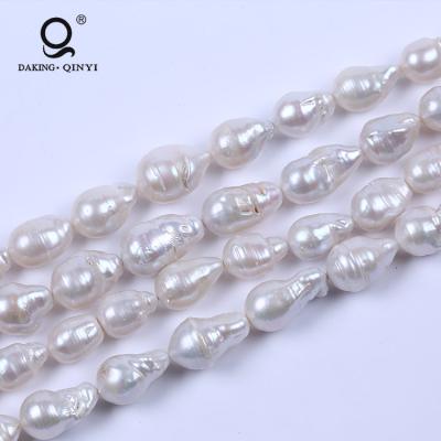 China Pearl Wholesale 14-17mm Freshwater White Baroque Pearl Big Strand For Mother's Day Gift for sale