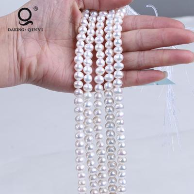 China Wholesale Freshwater Pearl White Potato Freshwater Pearls Real Pearl Beads String Price for sale