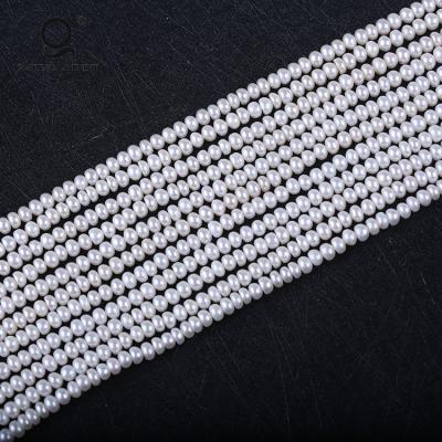 China Pearl Daking Freshwater Freshwater Jewelry Loose Beads, Natural White AAA 4-4.5mm Button Pearls Price for sale