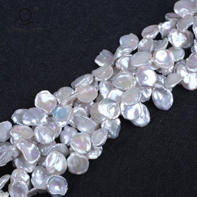 China Wholesale AA 8-9mm Natural Irregular Shape Keshi Natural White Freshwater Pearl Pearl Strands Price for sale