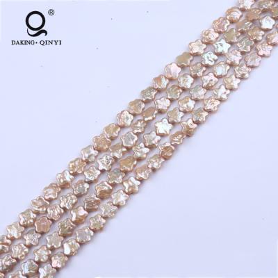 China Freshwater Pearl Plum Blossom Shape Natural Loose Freshwater Pearl Beads String for sale