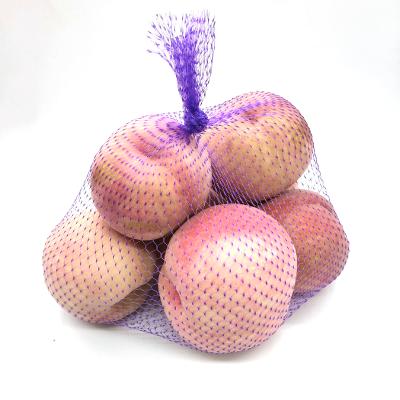 China Chinese agriculture factory L40cm 72 peeks fruit vegetable mesh net twine bag 1kg-1.5kg plastic net bag tuck for sale