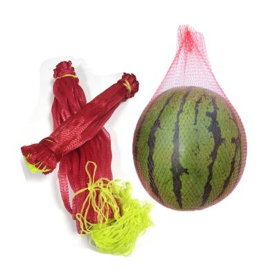 China Free Sample Watermelon Plastic Vegetable Fold Net Net Bag L60cm Agriculture Mesh Fruit Net Net Bag for sale