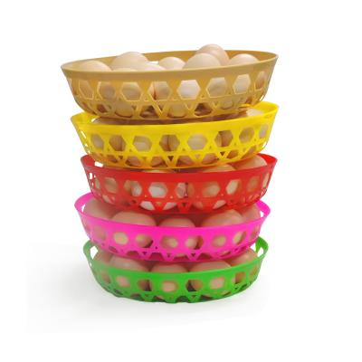 China High Density Agriculture PP Material Storage Oval Basket For Packing Fruit Dried Fruit Candy Vegetable for sale