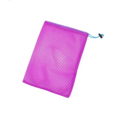 China Recyclable Polyester Fabric Nylon Christmas Gift Mesh Packing Bag Mesh No Woven Gift Bag for sale