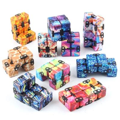 China Mini Hot sales folding relieve stress infinity puzzle children soft adult fidgety cube magic toy for sale