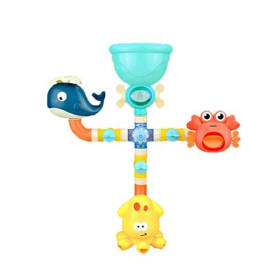 China 2023 Summer Sea Animal Water Spray Bathroom Water Hose Play Small Kids Toddler Outdoor Toy Bath Safe Baby Eco-Friendly Material for sale