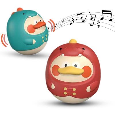 China Drop-proof Baby Toy Baby Cartoon Rattle Tumbler Educational Funny Toy Props Soothe Eraser Toys Kids Gifts for sale