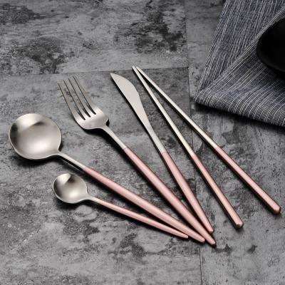 China Wholesale Stocked Factory Price Stainless Steel Cutlery Set Flatware In Stock for sale