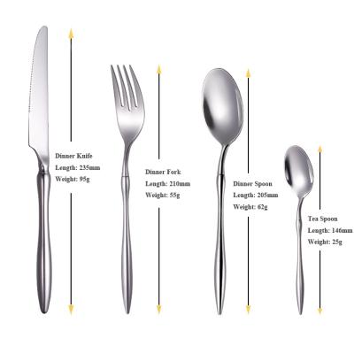 China Sustainable High Class Wedding Cutlery Stainless Steel Knife Spoon And Fork for sale