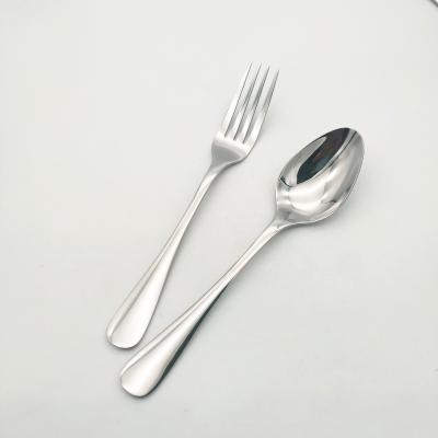 China Sustainable stylish stainless steel spoon and fork for restaurant for sale