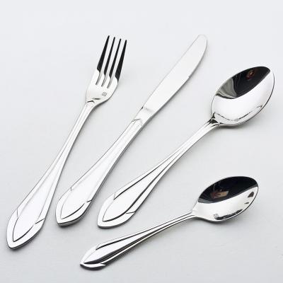 China B236# 18/0 Stainless Steel Good Quality Hotel Cutlery Set Hotel Stainless Steel Flatware Set Dinner Fork Tea Spoon Dinner Knife for sale