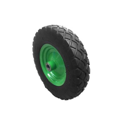 China Factory Direct Selling 16 Inch 4.00-8 Inch High Customizable PU Foam Pneumatic Solid Wear Resistant Wheel for sale