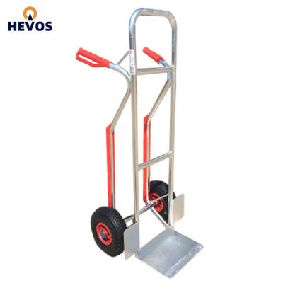 China Durable Heavy Duty Two Wheel Stainless Steel Trolley Hand Cart 110kg Hand Platform Push Trucks for sale