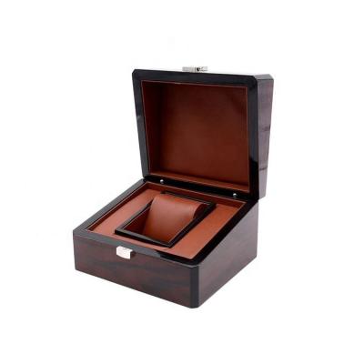 China High Grade New Design Luxury Wooden Watch Packaging Box With Lock Custom Logo for sale